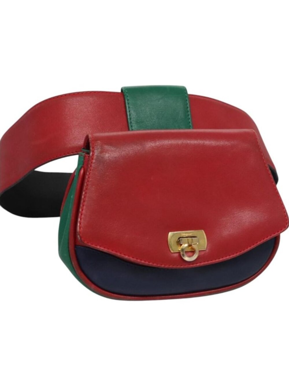 Salvatore Ferragamo Gancini Waist bag Leather Red